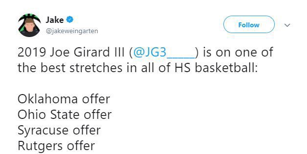 9. Girard adds several offers, including Syracuse, Oklahoma